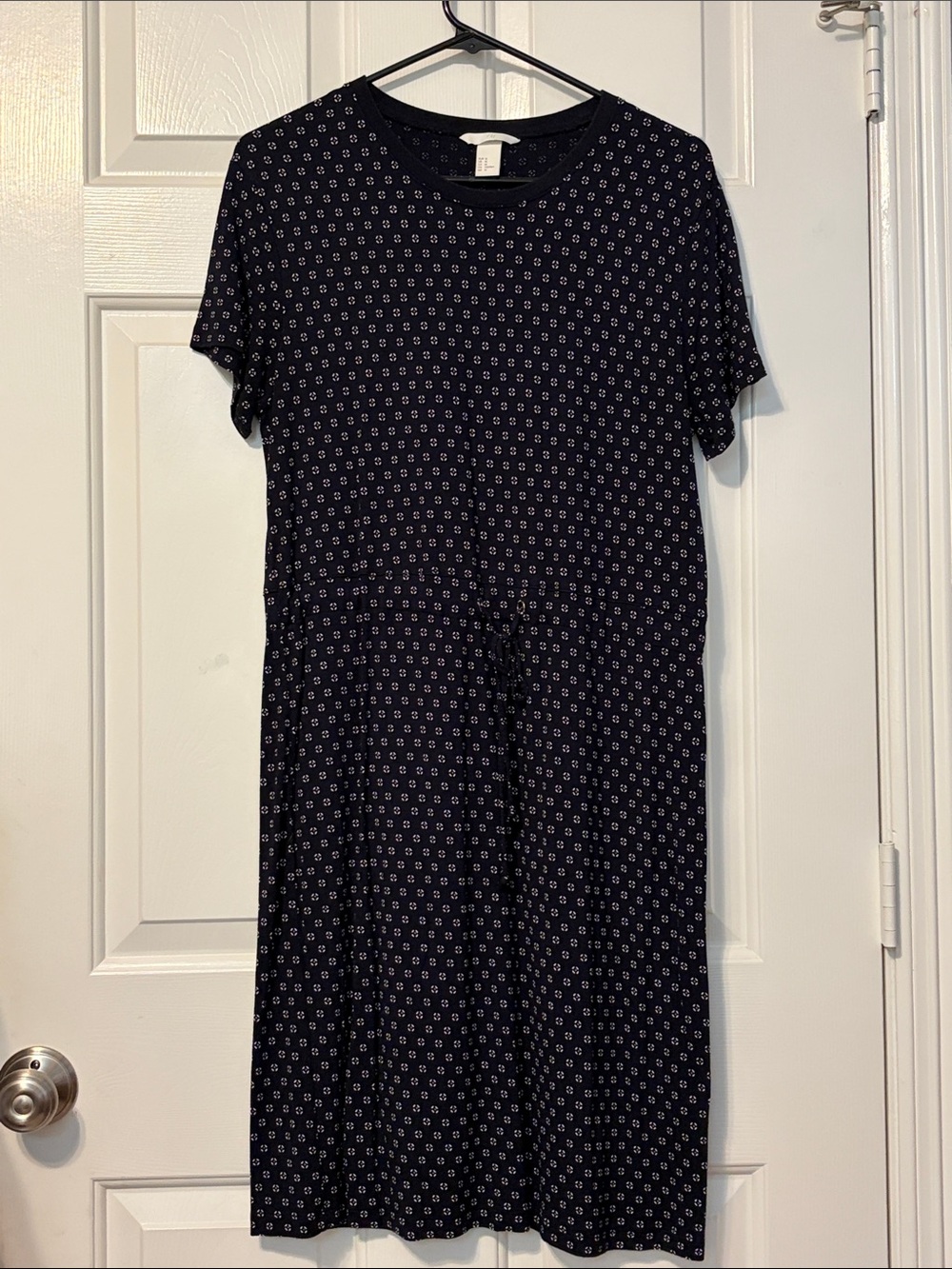 H&M Blue Cinch Waist Dress Size M
